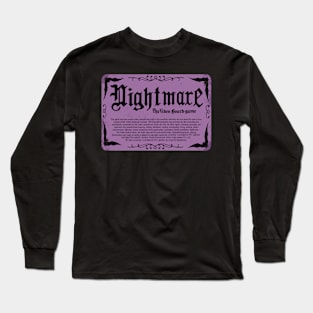 Nightmare VHS Label Long Sleeve T-Shirt